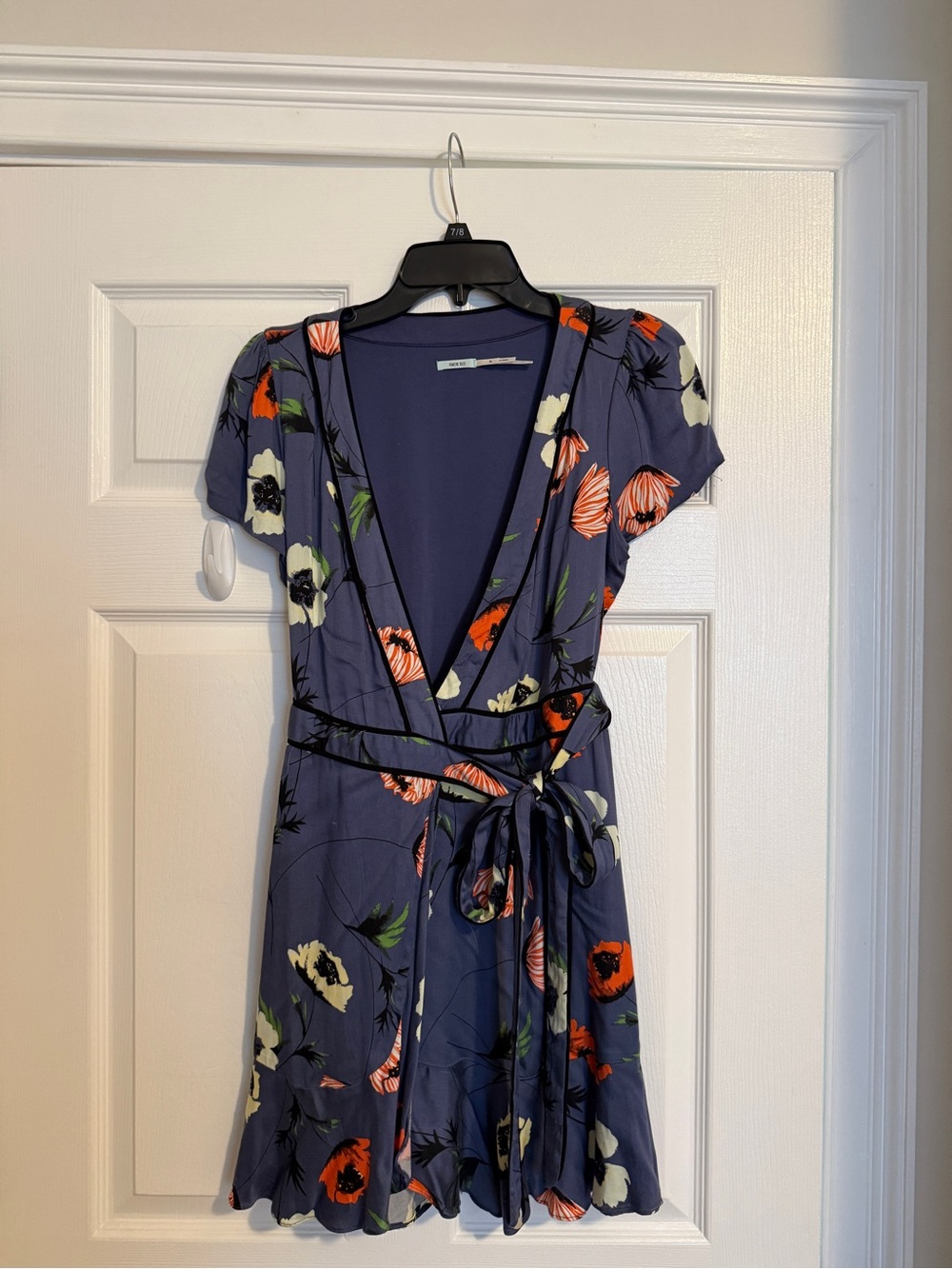 Kimchi Blue Floral Navy Mini Wrap Dress